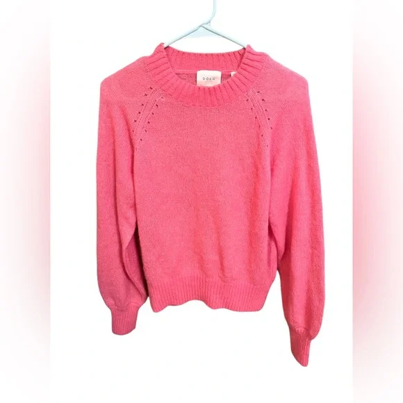 DOEN Marsena Juneberry Pink Alpaca Wool Cashmere Sweater Size Medium - Picture 4 of 12